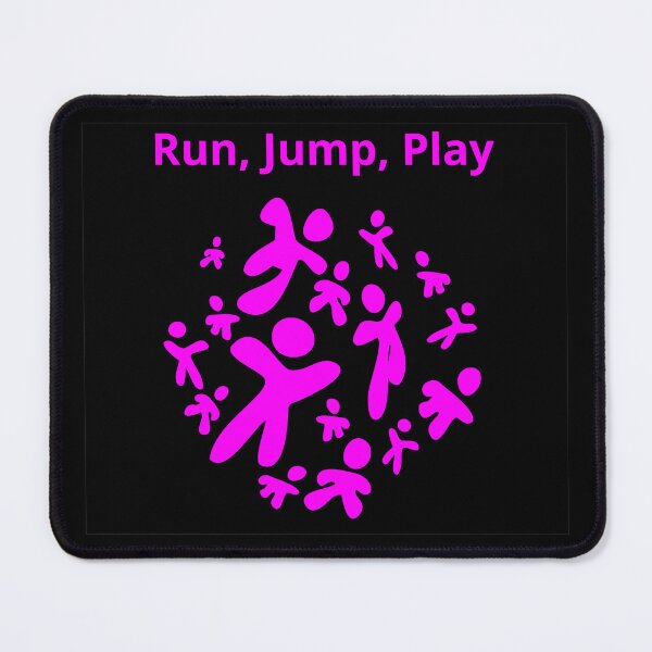 Item preview, Run, Jump, Play Magenta with text designed and sold by Art in My Loft.