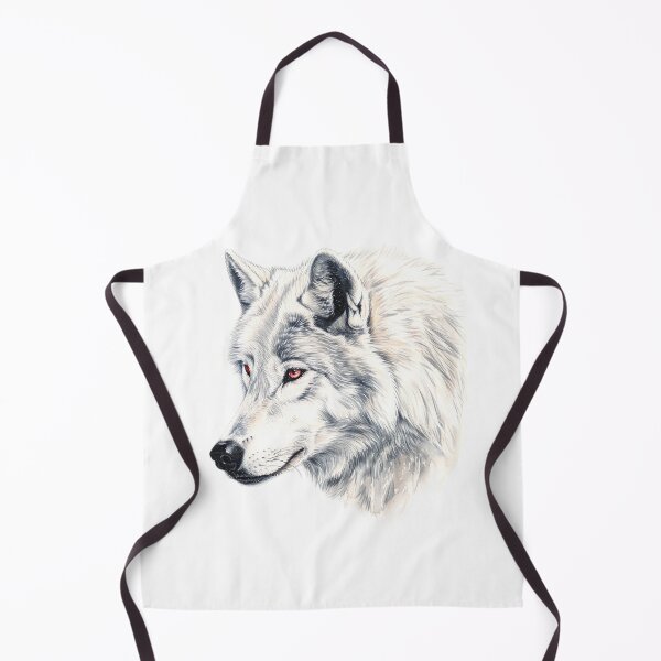 Item preview, Winter's Ghost: Albino Wolf Watercolour Art designed and sold by geodedebit.