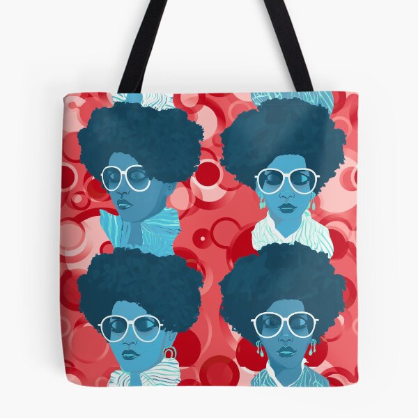 Artikelvorschau, Red and Blue Contemporary Retro Groovy women fabric designs entworfen und verkauft von Andimoot.