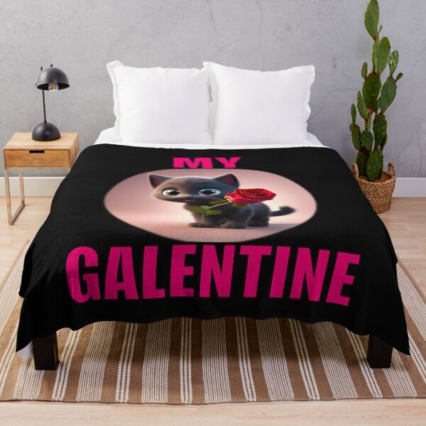 Item preview, Soft black Super Cute kitten on Galentines day and Galentines party, gift idea for Galentines day designed and sold by sailorsam1805.