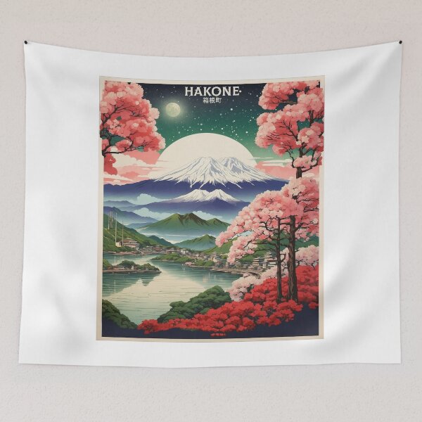 Item preview, Hakone Japan Starry Night Vintage Poster Tourism  designed and sold by TravelersGems.