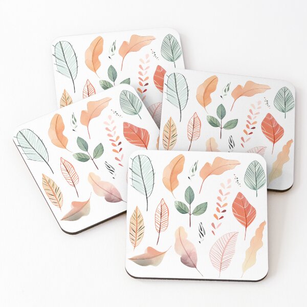 Item preview, Colorful Leaves - Watercolor Pastel Foliage Harmony  designed and sold by fluidwatercolor.