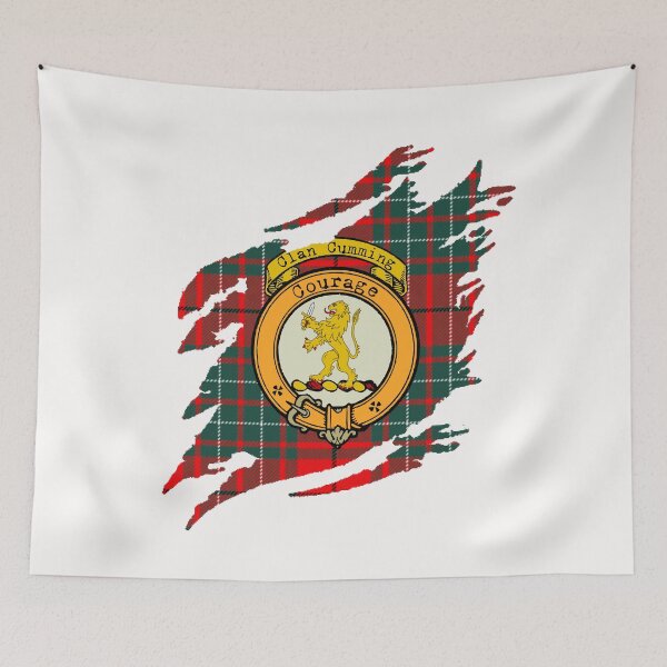 Item preview, Cumming Crest Scottish Surname Tartan designed and sold by BagTown Clans.