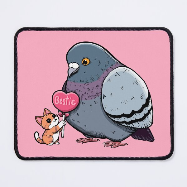 Item preview, Pigeon and Cat Besties designed and sold by KilkennyCat Art.