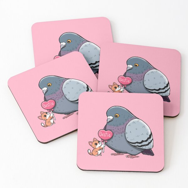 Item preview, Pigeon and Cat Besties designed and sold by KilkennyCat Art.