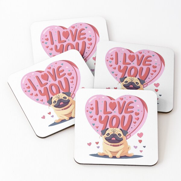 Artikelvorschau, Ein süßer Mops sagt, ich liebe dich entworfen und verkauft von kedystore.