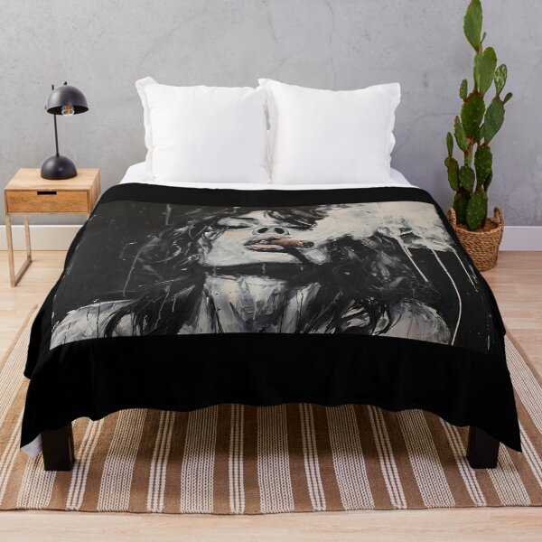 Item preview, Mystery Unveiled- The Mesmerizing World of Black, White, and Cigar Embrace Through Bold Brushstrokes designed and sold by OlfactoART Studio.
