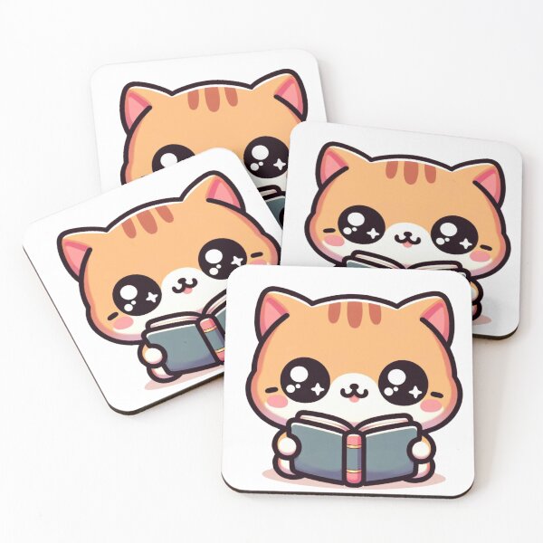 Item preview, Kitty cat reading a book designed and sold by emscm.