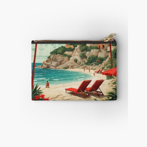 Item preview, Cancun Xcaret Starry Night and Moon Mexico Vintage Poster designed and sold by TravelersGems.