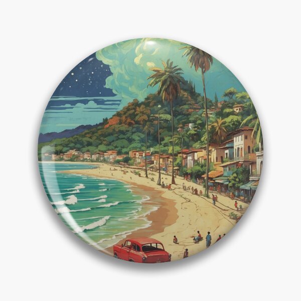 Item preview, Tapachula Chiapas Night Sky and Moon Mexico Vintage Poster designed and sold by TravelersGems.