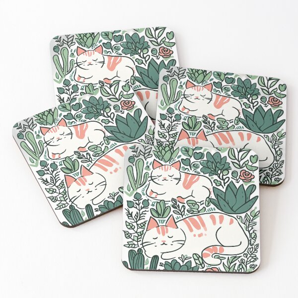 Item preview, Feline Flora: Cats Amongst the Succulents designed and sold by geodedebit.