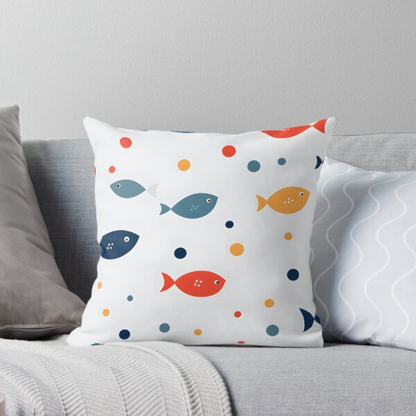 Item preview, Aquatic Charm: Playful Fish in Vivid Hues designed and sold by unimuse.