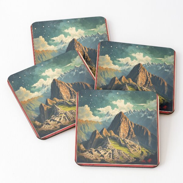 Item preview, Machu Picchu Noche Estrellada Perú Cartel Vintage Turismo designed and sold by TravelersGems.