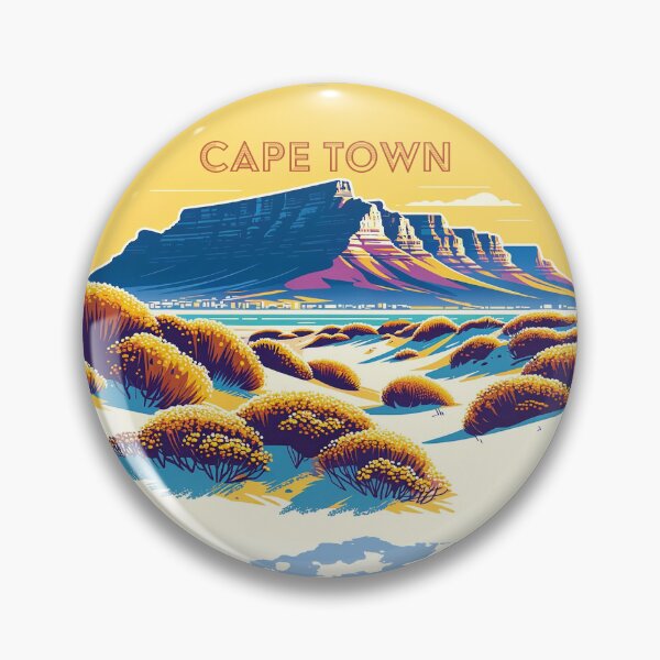 Item preview, Vintage Cape Town Travel Poster Sticker | Howzit South Africa | Explore Table Mountain designed and sold by d247.