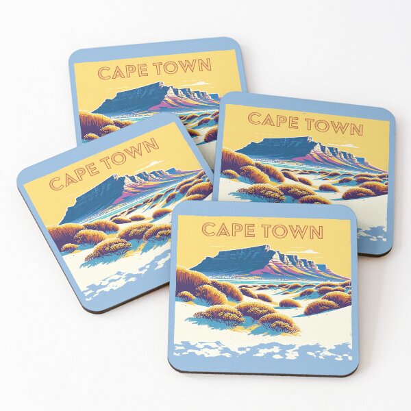 Item preview, Vintage Cape Town Travel Poster Sticker | Howzit South Africa | Explore Table Mountain designed and sold by d247.