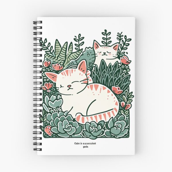 Aperçu de l'œuvre Flore féline : les chats parmi les plantes succulentes créée et vendue par geodedebit.