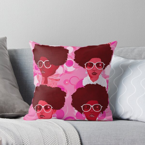 Item preview,  Reds and Pinks Contemporary Retro Groovy women fabric designs designed and sold by Andimoot.