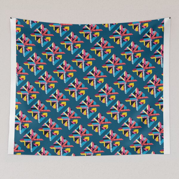 Item preview, Blue Gelato Pastels Square Mandala Constructivism Cubism Pattern  designed and sold by Lelijo.