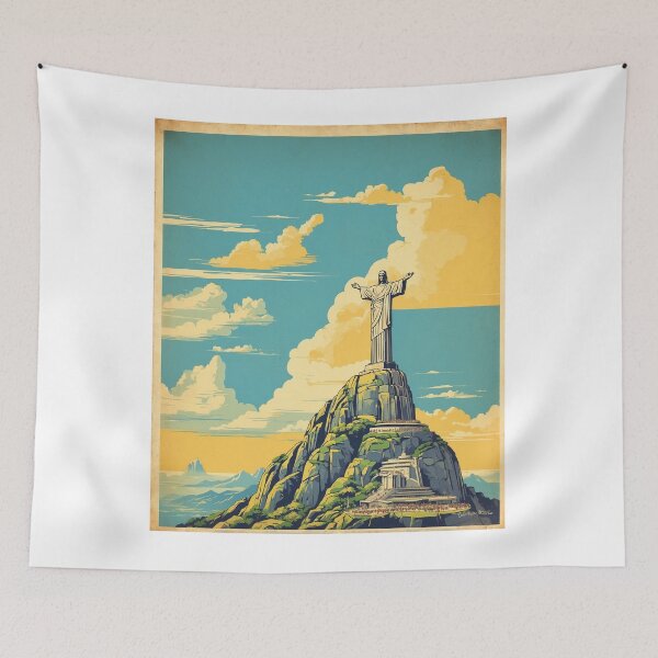 Item preview, Cristo Redentor Brazil Vintage Poster Tourism  designed and sold by TravelersGems.