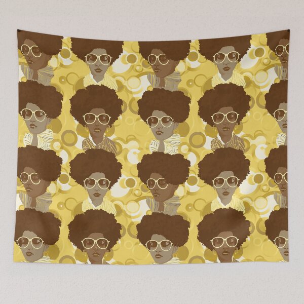 Item preview, Shades of Gold Contemporary Retro Groovy women fabric designs designed and sold by Andimoot.