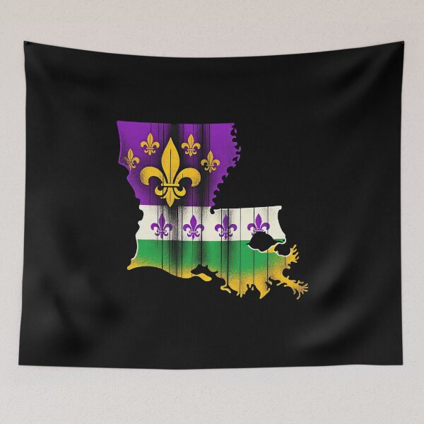 Item preview, Mardi Gras Spirit: Vibrant Louisiana State Pride Tee designed and sold by MAPDDesigns.