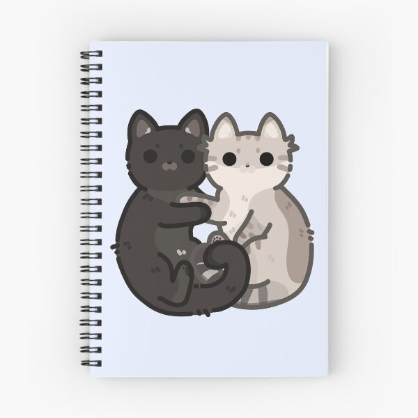 Item preview, Cute Cat Couple- lynx point and black, hugging cats designed and sold by Biszkompt.