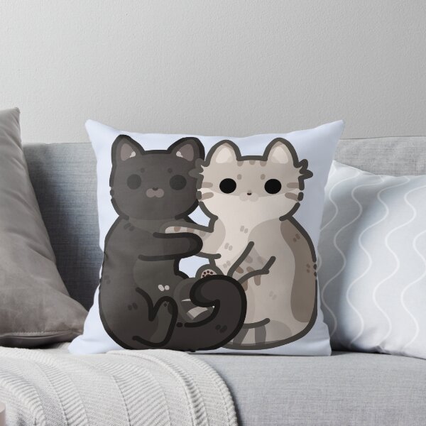 Item preview, Cute Cat Couple- lynx point and black, hugging cats designed and sold by Biszkompt.