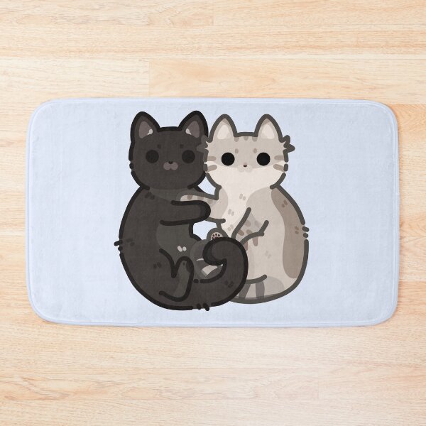 Item preview, Cute Cat Couple- lynx point and black, hugging cats designed and sold by Biszkompt.