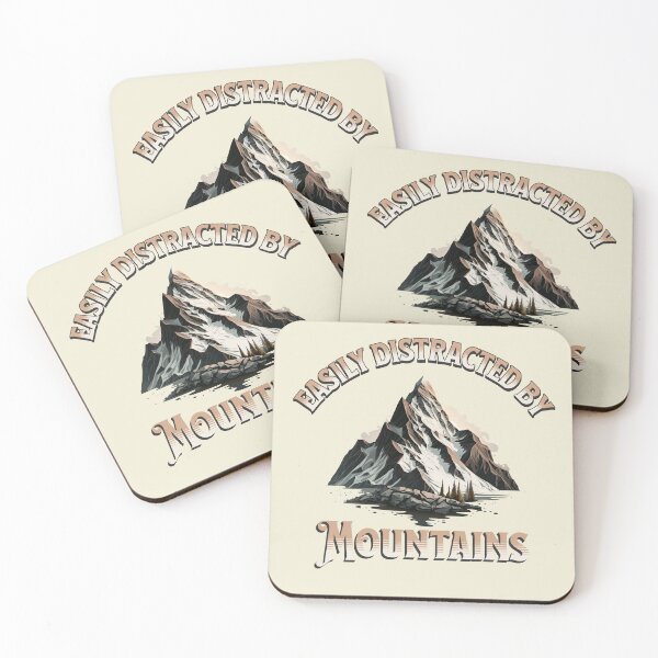 Item preview, Easily Distracted By Mountains camping lovers designed and sold by PRINYOS.