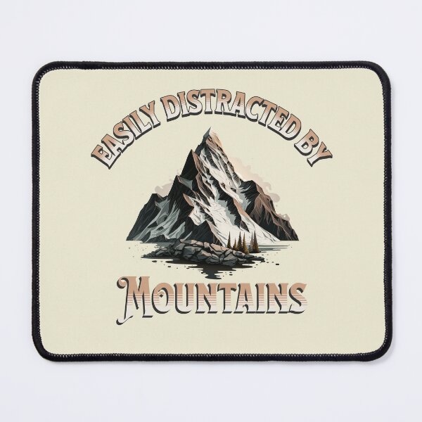 Item preview, Easily Distracted By Mountains camping lovers designed and sold by PRINYOS.