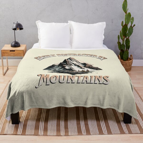 Item preview, Easily Distracted By Mountains camping lovers designed and sold by PRINYOS.