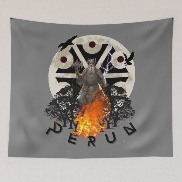 Item preview, Perun God: Storm Axe, Fire and Sacred Oaks designed and sold by InnerGrow.