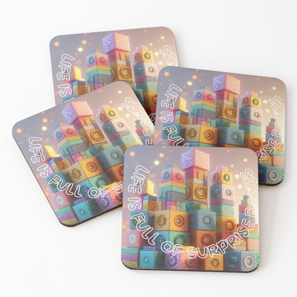 Item preview, Life is full of surprise boxes with Gift boxes in blocks  designed and sold by ISIKPK.