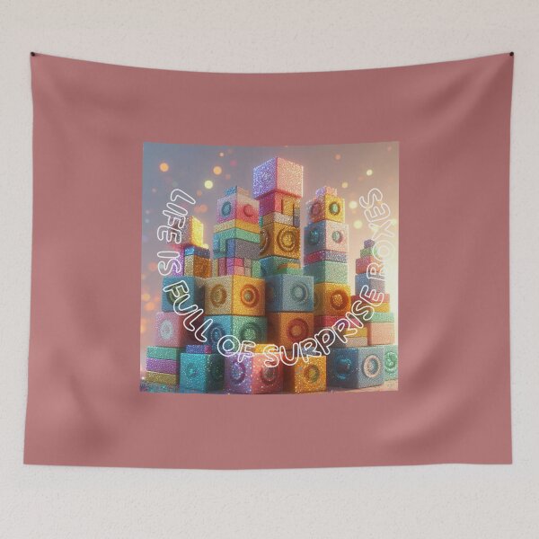 Item preview, Life is full of surprise boxes with Gift boxes in blocks  designed and sold by ISIKPK.