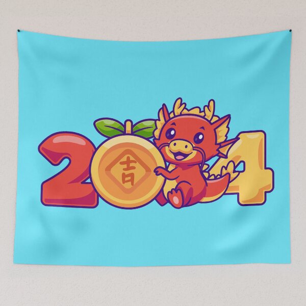Item preview, Dragon's Prosperous Welcome: Cute New Year 2024 Cartoon Icon designed and sold by hjian8219.