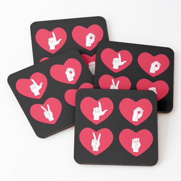 Item preview, ASL Love I - Valentine's Day designed and sold by Lemon Pepper.