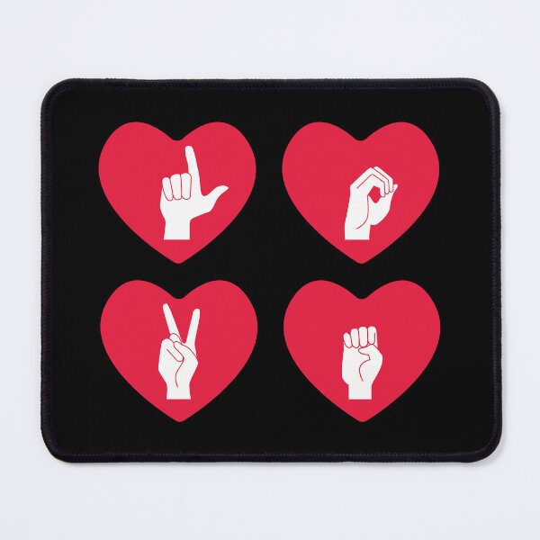 Item preview, ASL Love I - Valentine's Day designed and sold by Lemon Pepper.