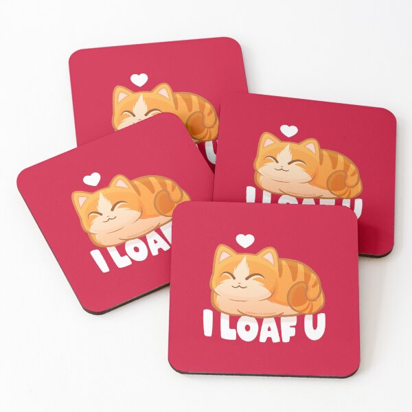 Item preview, I Loaf U - Valentine's Cat - Chonky Orange Furry Kitty designed and sold by Chonkitty.