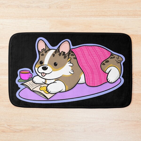 Item preview, Cute Tri Color Corgi, tea and book designed and sold by DrawsCutePaws.