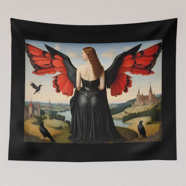 Item preview, Elegant gorgeous Raven woman designed and sold by Fantasymachine.