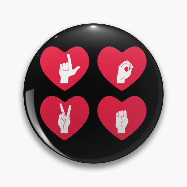 Item preview, ASL Love I - Valentine's Day designed and sold by Lemon Pepper.