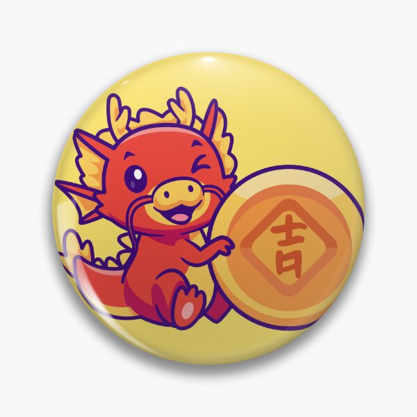 Item preview,  "Dragon's Fortune: Cute Cartoon Icon for Financial Prosperity" designed and sold by hjian8219.