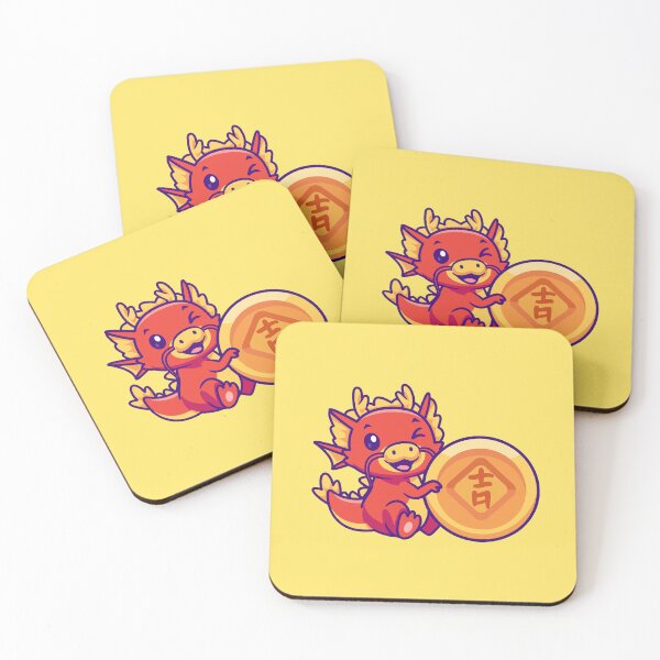 Item preview,  "Dragon's Fortune: Cute Cartoon Icon for Financial Prosperity" designed and sold by hjian8219.