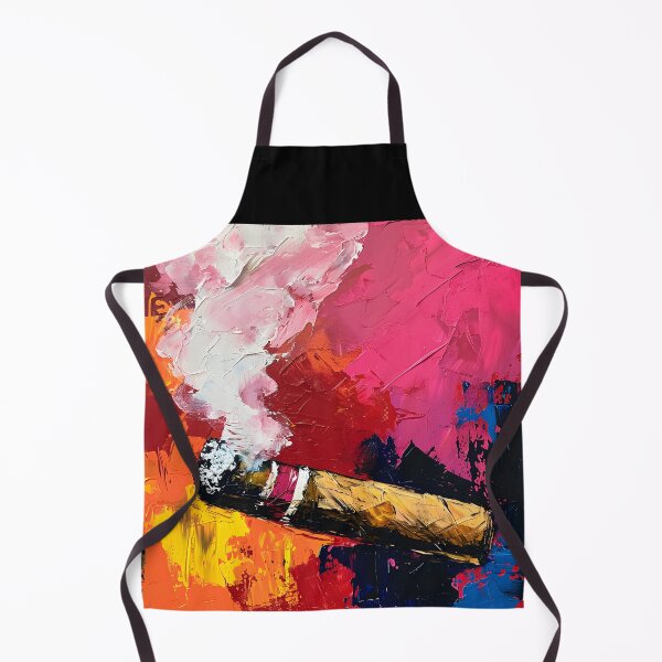 Item preview, Ephemeral Whispers in Brushstrokes- A Visual Ode to the Cigar's Slow Unveiling designed and sold by OlfactoART Studio.