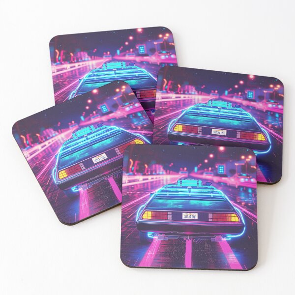 Item preview, Back to the Future Retro VHS Clean Poster Neon Noir Cyberpunk designed and sold by PrintShangri-La.