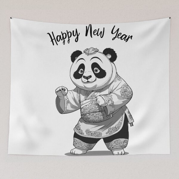 Item preview, Lion Dance, A Panda Wearing Chinese Clothes CNY 2024 designed and sold by Hirokaa.