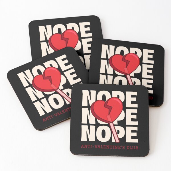 Item preview, Broken Heart Nope Funny Valentines Day Anti Valentines Day designed and sold by StudioTVDinners.