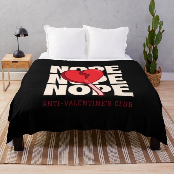Item preview, Broken Heart Nope Funny Valentines Day Anti Valentines Day designed and sold by StudioTVDinners.