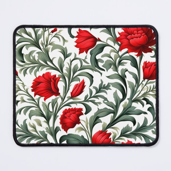 Item preview, Red And White Colors Floral And Foliage Seamless Patterns  designed and sold by Uday24.