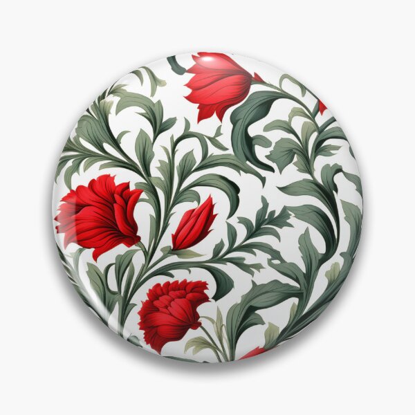 Item preview, Red And White Colors Floral And Foliage Seamless Patterns  designed and sold by Uday24.